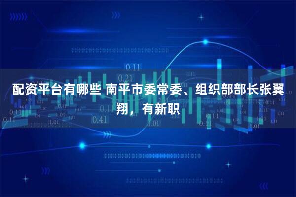 配资平台有哪些 南平市委常委、组织部部长张翼翔，有新职