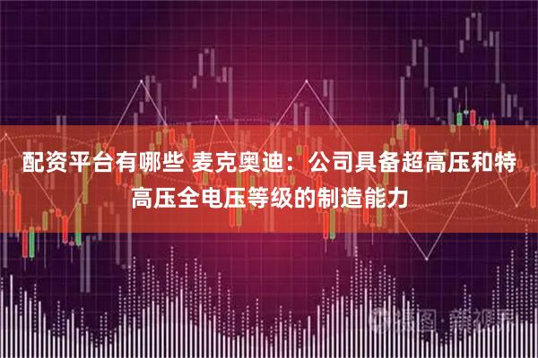 配资平台有哪些 麦克奥迪：公司具备超高压和特高压全电压等级的制造能力